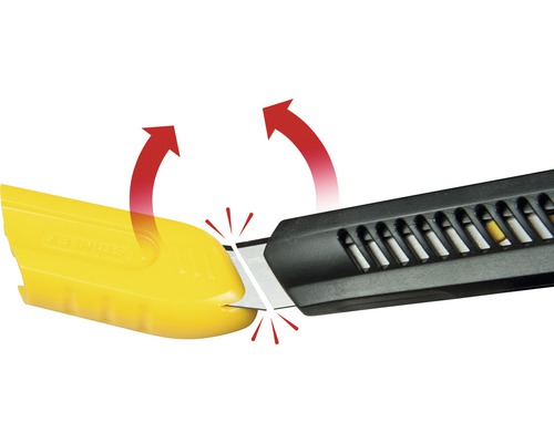 Illustration eines Cuttermessers beim Abbrechen einer Klinge