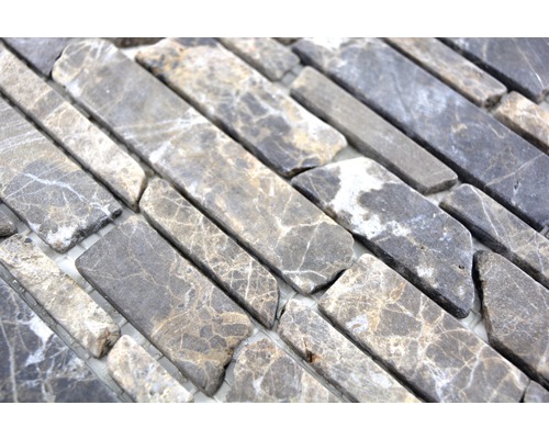 Carreaux de mosaïque en pierre naturelle de forme allongée