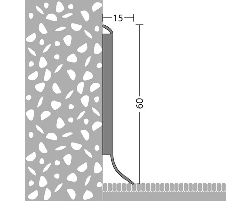 Schematische Darstellung eines Sockels mit Maßangaben