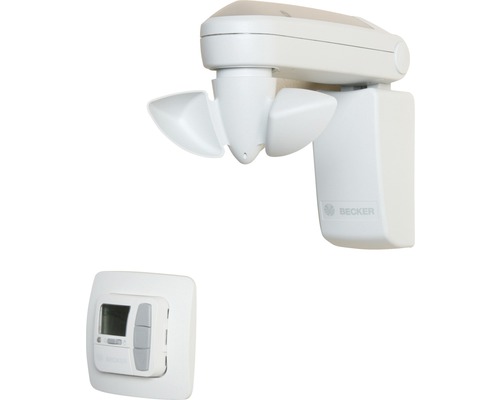 Capteur de vent et de soleil Becker avec interrupteur mural