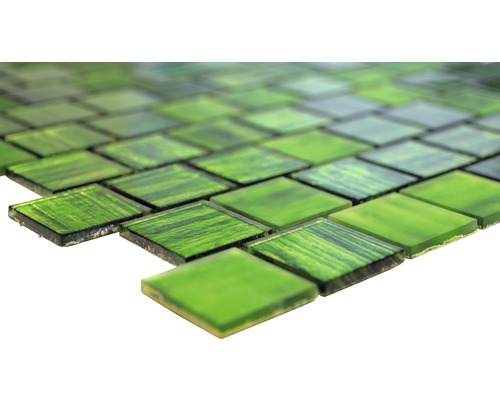 Carreaux de mosaïque en verre verts, carrés, pour mur et sol