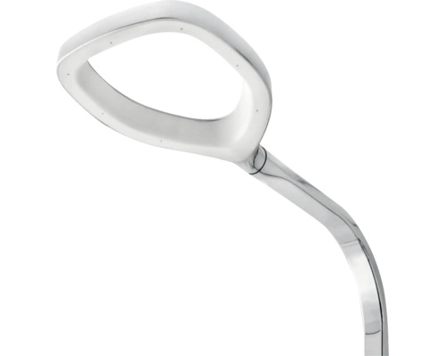 Lampe de table argentée avec ampoule LED