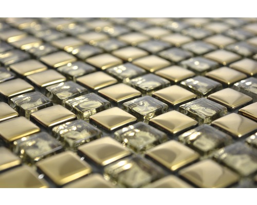 Gros plan de carreaux de mosaïque de verre carrés