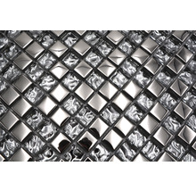 Carreaux de mosaïque en verre et métal de forme carrée