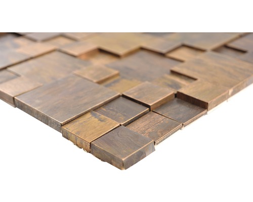 Carreau de mosaïque en bois, carré