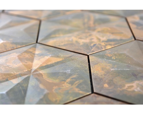 Gros plan de carreaux hexagonaux avec une surface structurée