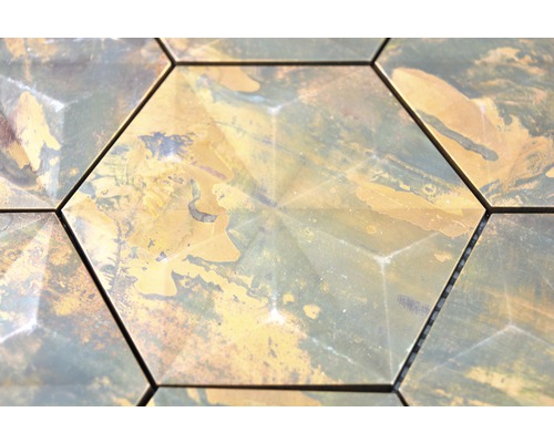 Carreaux muraux hexagonaux avec surfaces à motifs