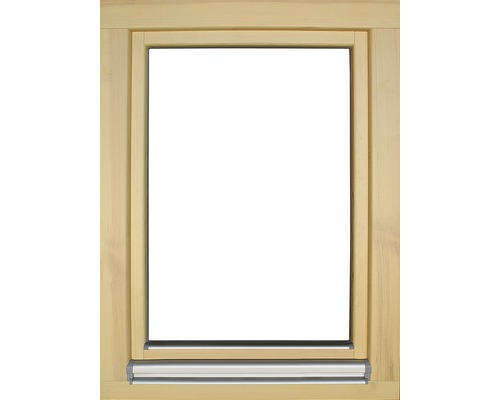 Cadre de fenêtre en bois avec moustiquaire