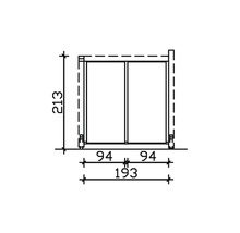 Paroi latérale SKAN HOLZ für Toiture pour terrasses indépendant 205x200 cm chêne clair