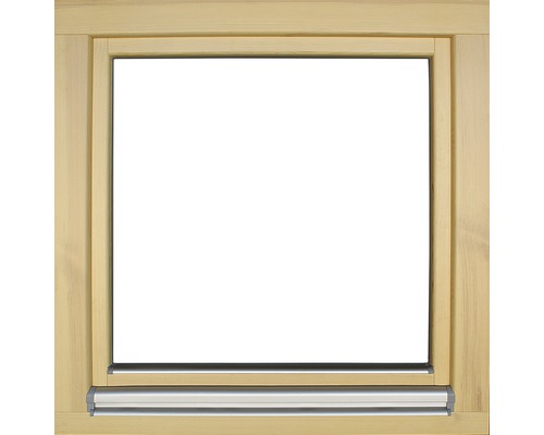 Holzfensterrahmen mit Metallschiene