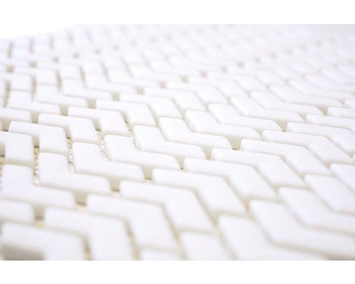 Carreaux de mosaïque blancs avec motif de flèche