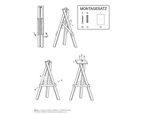 Montageanleitung für einen dreibeinigen Pflanzenständer