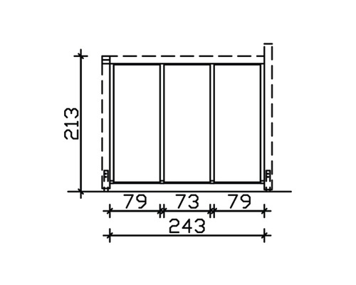Schéma technique d''une étagère avec dimensions
