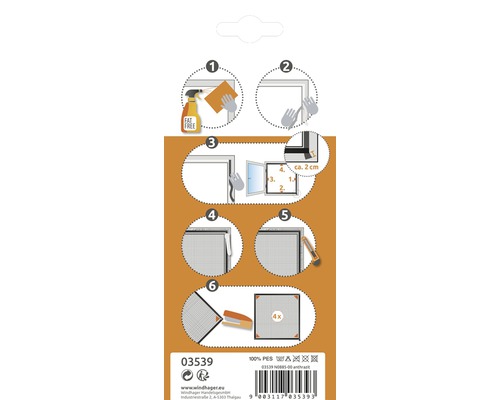 Anleitung zur Montage eines Insektenschutzgitters.