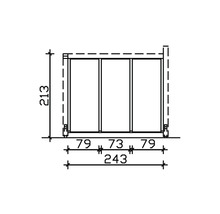Paroi latérale SKAN HOLZ für Toiture pour terrasses indépendant 255x200 cm bois noyer