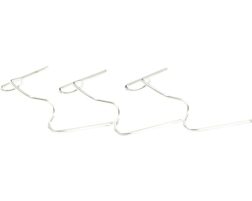 Trois clips à ressort en métal