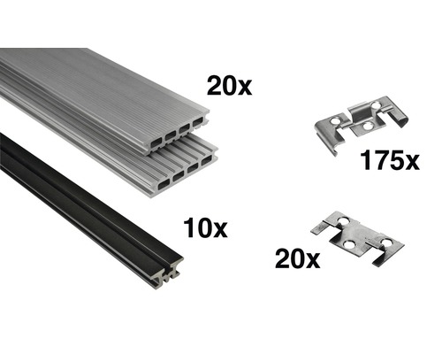 Profilés en aluminium et éléments de connexion pour lames de terrasse