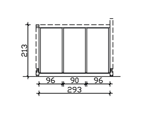 Schéma technique d''un meuble avec dimensions