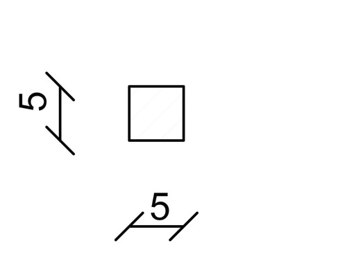 Symbole pour une épaisseur de matériau de 5 millimètres