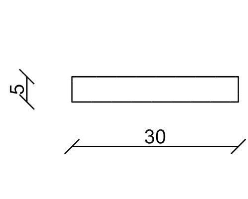 Dessin technique avec indications de dimensions : 30 et 5