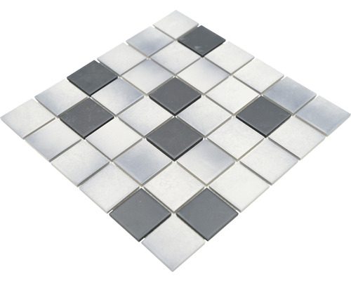 Mosaïque avec éléments carrés en différentes nuances de gris