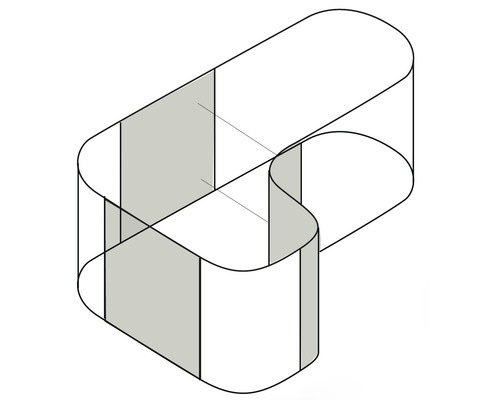 Abstraktes grafisches Design mit gerundeten Formen