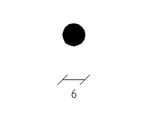 Symbol für sechs Millimeter