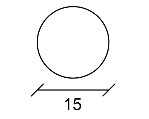 Symbole pour 15 millimètres de diamètre