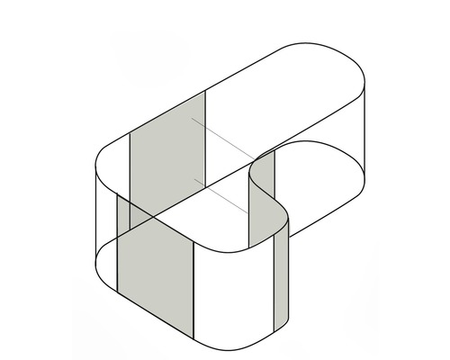 Graphique d''une étagère abstraite et sinueuse