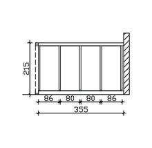 Dessin technique d''une balustrade avec des cotes