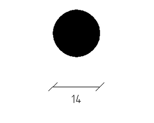 Symbol für 14 Millimeter Durchmesser
