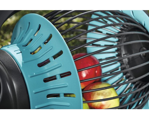 Apfelsammler mit Äpfeln