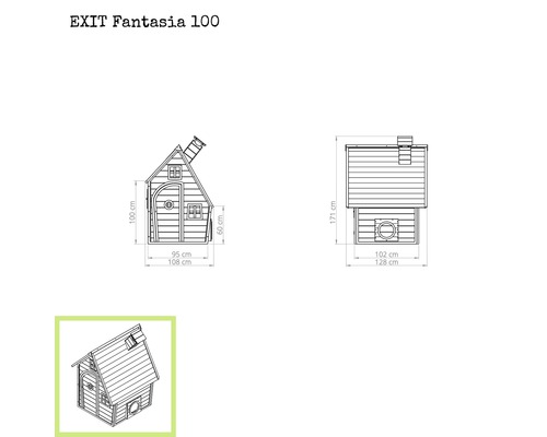 EXIT Fantasia 100 Cabane de jeu Dessin coté