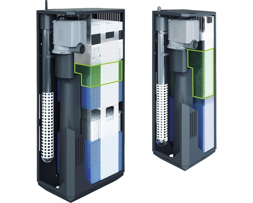 Filtres internes pour aquariums avec masses filtrantes