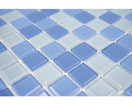 Mosaikfliese aus Glas mit quadratischen Elementen