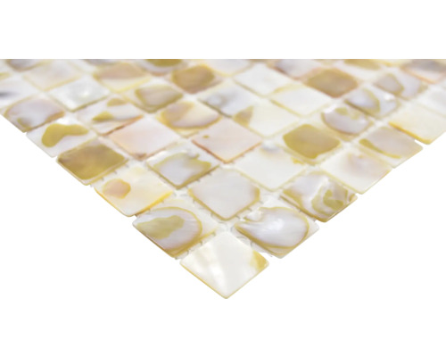 Mosaïque en nacre, carrée