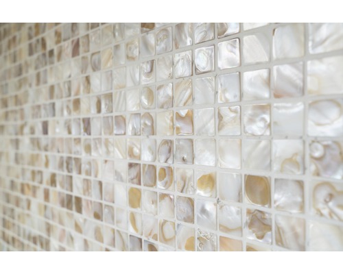 Carreaux muraux en nacre à motif carré