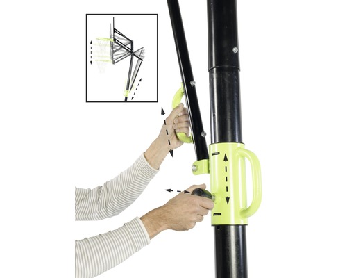 Verstellung der Höhe eines Basketballkorbs