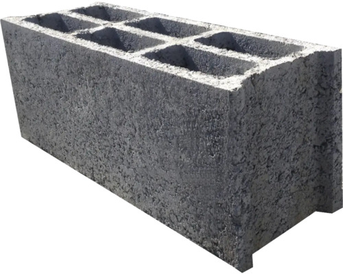 Bloc de béton gris avec plusieurs trous