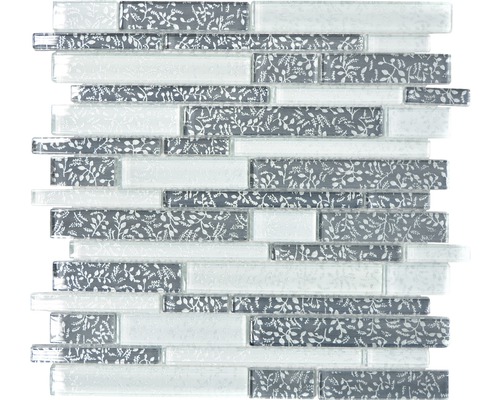 Mosaïque de verre XCM 8CFL MULTICOLORE, 30.5x30.5 cm Mosaïque en verre avec motif de feuilles