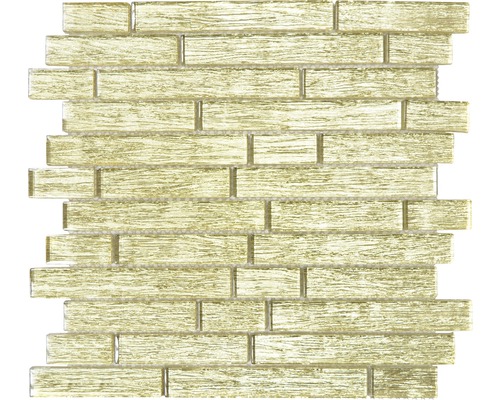 Mosaïque de verre XCM 8CGO OR, 29.8x30.5 cm Natte de mosaïque en verre aspect bois