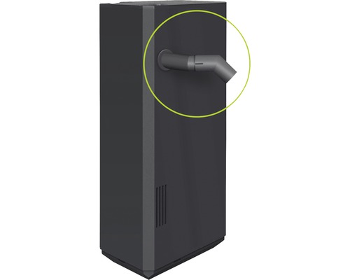 Poêle à granulés avec raccord de conduit de fumée
