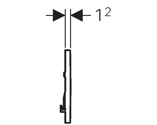 Dessin technique avec indication de dimension : 12 millimètres