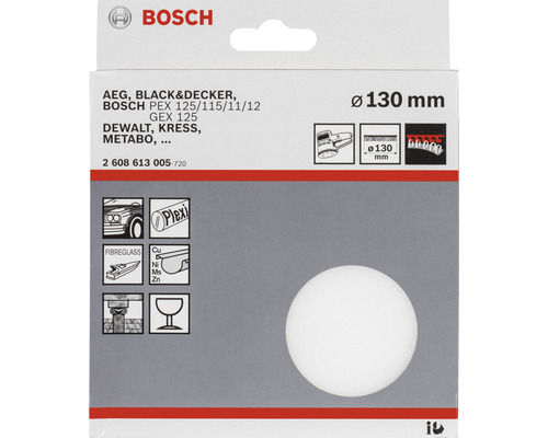 Disque de ponçage Bosch d''un diamètre de 130 millimètres