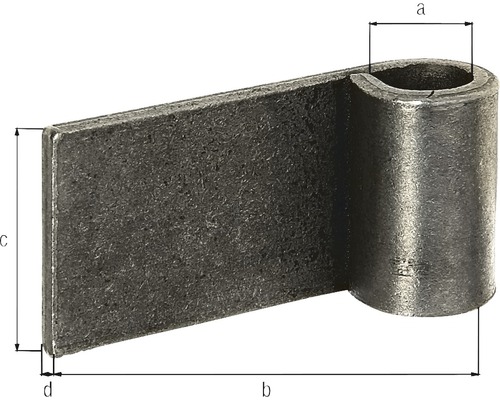 Metallscharnier mit Massangaben