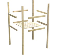 Construction en bois avec poteaux et poutres pour un projet de construction