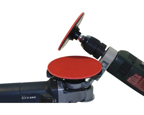 Bohrmaschine und Winkelschleifer mit Schleifteller