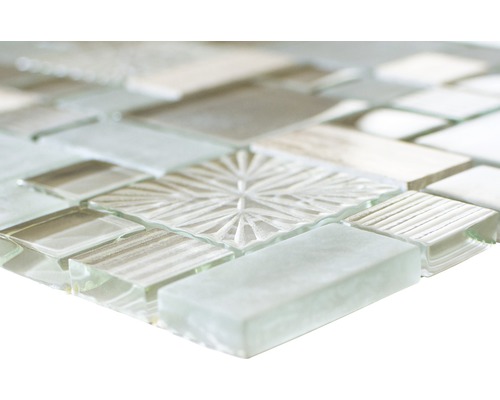 Vue détaillée d''une mosaïque en verre