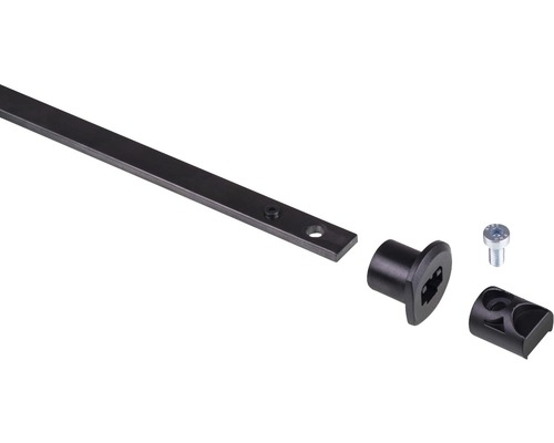 Befestigungsset mit Metallschiene, Schraube und Kunststoffhalterungen