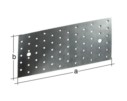 Plaque perforée en métal avec dimensions a et b